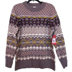 Kari Traa Sweater Womens Size XL Froya Nordic  Purple Pink Taupe Apres Ski